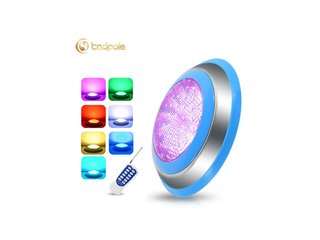 Прожектор накладной из нерж. стали рамка синяя (18Вт/12В) LED RGB с пультом Tadpole JKD-YC230-SP