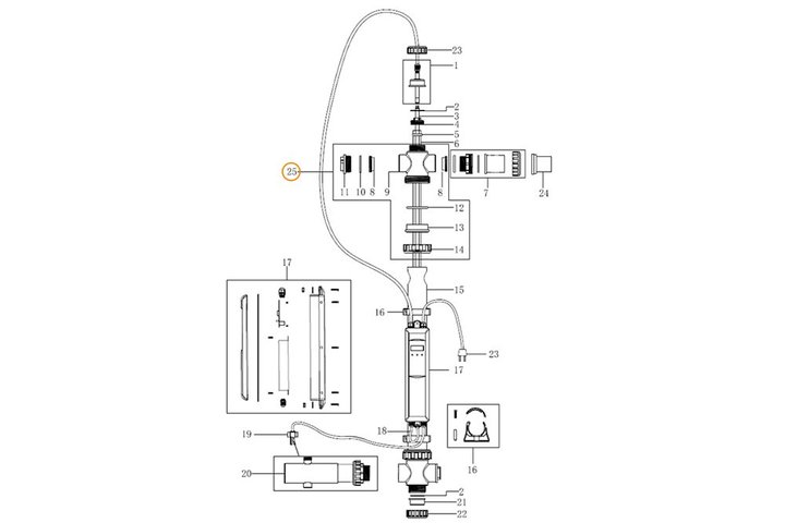 Крышка корпуса в сборе установки ультрафиолетовой NT-UV130-F-TF Emaux E130436
