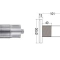 Прожектор встр.из нерж.стали 1 1/2 (18Вт/12В) LED RGB WAKING HJ-FG-SS100 -1,5