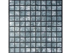 Пленка ПВХ (лайнер) (мозаика-серебряная с черной затиркой) 3D Matrix Black-Silver Haogenplast ш.1,65