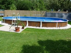 Бассейн Azuro Deluxe 407DL овал 9,1х4,6х1,2 м, Каркас, пленка, без оборудования