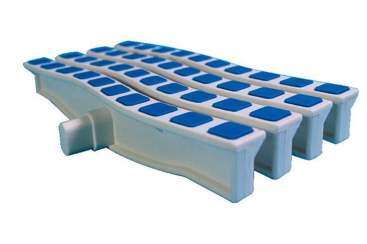 Решетка переливная цветная волна Anti Slip 200 х 26.5 мм синий DE2720B Emaux 88171008