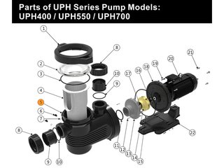 Корпус  насоса UPH Emaux 420058561