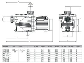 Насос (0,45 кВт 220В 8,4 м3/ч h 6м в.ст.) Happy Pump HFC 02 HFC-452