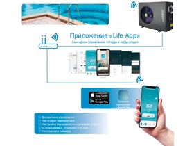 Тепловой насос для бассейнов (12 кВт 220 в) EVI Turbo Inverter Pushing Air Tech WE-12