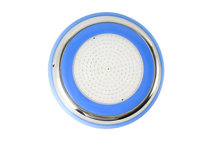 Прожектор накладной из нерж. стали рамка синяя (25Вт/12В) LED Cold white Tadpole JKD-YC300-SP