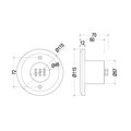 Прожектор из нерж.стали (18Вт/12В) (плитка) LED RGB  WAKING HJ-RC-SS115-ABS
