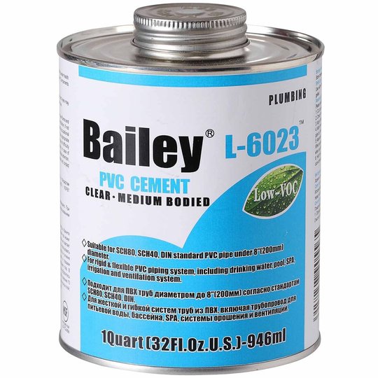 Клей 118ml Bailey для ПВХ труб (19665)
