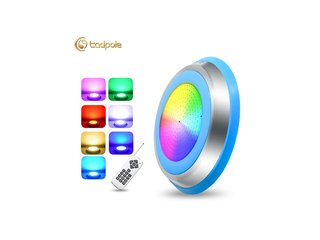 Прожектор накладной из нерж. стали рамка синяя (25Вт/12В) LED RGB с пультом Tadpole JKD-YC300-SP