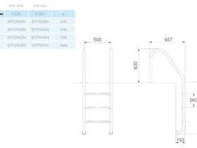 Лестница  2 ступени  (ш.б.) Flexinox STANDARD  (87112926)