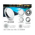 Прожектор накладной из нерж. стали рамка белая (35Вт/12В) LED RGB с пультом Tadpole JKD-YC300-SWP