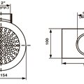 Слив  донный из нерж. стали (универсал. круглый) д.154мм-2"в M.SD.KR