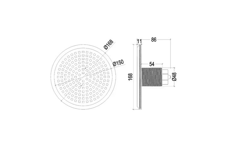 Прожектор встраиваемый 1 1/2 (18Вт/12В) LED RGB WAKING HJ-FG-PC168-1,5