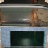 Частный скиммерный бассейн с оригинальным дизайном