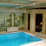 Интерьер бассейна для плавания в частном доме