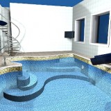 Проект монолитного закрытого бассейна в пристройке частного дома