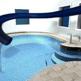 Проект плавательного бассейна с водными аттракционами