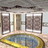 Дизайн-проект купели с отделкой из мозаики в хамаме