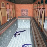 Проектирование прямоугольного плавательного бассейна с орнаментом из мозаики